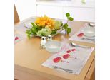 Tovagliette Abakuhaus Lanterna, Capodanno Cinese - Immagini Orientali - Arte Asiatica Astratta, Tiscjdeco In Tessuto Resistente Ai Colori Per La Sala Da Pranzo E La Cucina, Rosa Giallo
