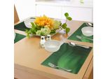 Tovagliette Abakuhaus Verde Bosco, Motivo Astratto Con Onde Colorate Nei Toni Del Verde Ed Effetto Sfumato, Decorazioni Da Tavola In Tessuto Resistente Al Lavaggio Per La Sala Da Pranzo E La Cucina, Verde Chiaro
