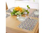 Abakuhaus Tovagliette Colorate, Composizione Di Gerbere Con Ispirazioni Vintage Natura Fiorita Disegnata A Mano, Decorazioni Da Tavola In Tessuto Resistente Al Lavaggio Per La Sala Da Pranzo E La Cucina, Multicolore