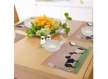 Abakuhaus Tovagliette Con Bassotti, Simpatiche Illustrazioni Cerimoniali A Tema Matrimonio Tra Cani Sposi E Spose, Stile Caricaturale, Tiscjdeco In Tessuto Resistente Ai Colori Per La Sala Da Pranzo E La Cucina, Multicolore
