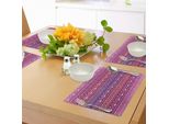 Tovagliette Abakuhaus, Motivi Geometrici Con Motivi Etnici E Sfondo Sfumato, Arte Primitiva Doodle, Tiscjdeco In Tessuto Resistente Ai Colori Per La Sala Da Pranzo E La Cucina, Multicolore
