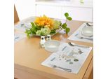 Tovagliette Abakuhaus Flamme, Simpatico Alpaca Astratto Sotto La Pioggia Con Illustrazione Effetto Pennellata Cactus, Decorazione Da Tavola In Tessuto Resistente Al Lavaggio Per Sala Da Pranzo E Cucina, Multicolore