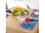 Abakuhaus 4 Luglio Tovagliette, Giorno Dell'indipendenza, Motivo Astratto A Rombi Con Stella Liberty Freedom, Tiscjdeco In Tessuto Resistente Al Lavaggio Per Sala Da Pranzo E Cucina, Bianco Blu Rosso