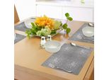 Tovagliette Abakuhaus In Damasco, Motivo Tradizionale Paisley, Ornamento Floreale Regale In Stile Antico, Design A Piastrelle, Tiscjdeco In Tessuto Resistente Al Lavaggio Per La Sala Da Pranzo E La Cucina, Grigio Chiaro
