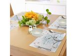 Abakuhaus Tovagliette Libelle, Colore Grunge, Fiori, Rami Intrecciati, Boccioli, Immagine Astratta Della Natura Primaverile, Tiscjdeco In Tessuto Resistente Al Lavaggio Per La Sala Da Pranzo E La Cucina, Rosa Chiaro E Marrone