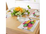 Abakuhaus Tovagliette Arancioni E Rosa, Palloncini Per Feste, Compleanni, Vacanze, Matrimoni Romantici, Decorazioni Per La Tavola In Tessuto Resistente Ai Colori Per La Sala Da Pranzo E La Cucina, Multicolore