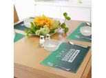 Abakuhaus Tovagliette Motivazionali, Segui Solo Le Parole Tipografia Moving Forward Ambition, Tiscjdeco In Tessuto Resistente Ai Colori Per La Sala Da Pranzo E La Cucina, Verde Mare Bianco