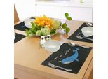 Tovagliette Abakuhaus Narwhal, Simpatico Personaggio Dei Cartoni Animati Disegnato A Mano Con Motivo A Stella E Citazione Ispiratrice, Decorazione Da Tavola In Tessuto Resistente Al Lavaggio Per La Sala Da Pranzo E La Cucina, Multicolore