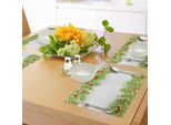 Abakuhaus Tovagliette Natalizie Per Bambini, Bordo Decorato Con Albero Di Natale, Fiocchi Artistici E Cuori, Decorazioni Da Tavola In Tessuto Resistente Al Lavaggio Per La Sala Da Pranzo E La Cucina, Multicolore