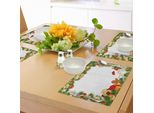 Tovagliette Natalizie Per Bambini Abakuhaus, Design Garland Frame Con Albero Di Natale Sempreverde, Peluche A Forma Di Orso E Omino Di Pan Di Zenzero, Decorazioni Da Tavola In Tessuto Resistente Al Lavaggio Per La Sala Da Pranzo E La Cucina, Multicolore