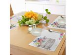 Tovagliette Abakuhaus Acquerello, Disegno Di Un Uccellino Su Una Gabbia Vuota Con Immagini Colorate Di Fiori E Natura, Decorazioni Da Tavola In Tessuto Resistente Al Lavaggio Per La Sala Da Pranzo E La Cucina, Multicolore Marrone