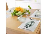 Abakuhaus Tovagliette "Respira Semplicemente"", Motto Positivo E Stimolante Con Moderna Calligrafia A Pennello, Decorazione Da Tavola In Tessuto Resistente Al Lavaggio Per La Sala Da Pranzo E La Cucina, Verde Menta Bianco Nero"