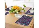 Abakuhaus Tovagliette A Quadri, Piccoli Quadrati Dai Colori Vivaci Disposti In Diagonale Mosaico Con Motivo A Pixel, Tiscjdeco In Tessuto Resistente Al Lavaggio Per La Sala Da Pranzo E La Cucina, Multicolore