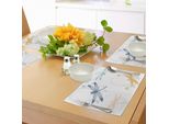 Abakuhaus Tovagliette Libelle, Floral Spring Bugs Wings Con Petali Di Fiori Animali Natura Con Il Motto Artful Motiv, Tiscjdeco In Tessuto Resistente Al Lavaggio Per La Sala Da Pranzo E La Cucina, Multicolore