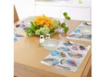 Tovagliette Abakuhaus Con Motivo A Piume, Piume Astratte Con Stile Artistico Acquerello Boho, Tiscjdeco In Tessuto Resistente Al Colore Per Sala Da Pranzo E Cucina, Multicolore