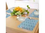Tovagliette Abakuhaus Wal, Allegri Animali Marini Sorridenti Con Stelle Marine E Conchiglie Della Barriera Corallina, Tiscjdeco In Tessuto Resistente Al Lavaggio Per La Sala Da Pranzo E La Cucina, Azzurro, Blu Navy, Rosso Corallo