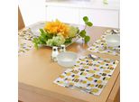 Tovagliette Abakuhaus Gialle, Tema Estivo, Disegno Copiato Da Un'ananas Sulla Spiaggia Con Scarabocchi Di Frutta, Decorazione Da Tavola In Tessuto Resistente Al Lavaggio Per La Sala Da Pranzo E La Cucina, Multicolore