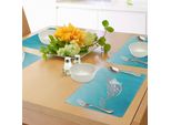 Tovagliette Abakuhaus Narvalo, Disegno In Stile Caricaturale Di Un Narvalo Artico Con Macchie Bianche, Tiscjdeco In Tessuto Resistente Al Lavaggio Per La Sala Da Pranzo E La Cucina, Bianco Schiuma Di Mare Grigio