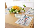 Tovagliette Abakuhaus Narwal, Frase Della Cultura Pop Con Unicorno Ocean Design Personaggio Dei Cartoni Animati Colorato, Decorazione Da Tavola In Tessuto Resistente Ai Colori Per La Sala Da Pranzo E La Cucina, Multicolore