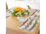 Tovagliette Natalizie Abakuhaus, Motivi Tradizionali Con Ghirlande Di Fiori, Calzini E Campanelle, Rami Di Vischio E Caramelle, Decorazioni Da Tavola In Tessuto Resistente Al Lavaggio Per La Sala Da Pranzo E La Cucina, Arancione, Verde, Rosso.