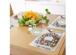 Abakuhaus Tovagliette Con La Lettera D, Dattiloscritto In Stile Sportivo, Gioco Divertente, Gioco, Bambini, Ragazzi, Design, Tiscjdeco In Tessuto Resistente Al Lavaggio Per La Sala Da Pranzo E La Cucina, Multicolore