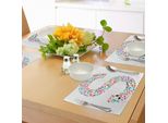 Abakuhaus Tovagliette, S Con Motivi Musicali Colorati Strumenti Musicali Tema Creatività Grafica Note, Tiscjdeco In Tessuto Resistente Al Lavaggio Per La Sala Da Pranzo E La Cucina, Multicolore