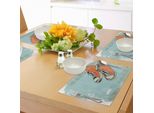 Abakuhaus Tovagliette Moderne, Scarpe Sportive Punk Vintage Con Effetti Grunge Opachi, Grafica Giovanile, Tiscjdeco In Tessuto Resistente Al Lavaggio Per La Sala Da Pranzo E La Cucina, Azzurro Arancione