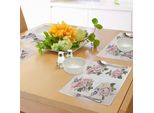 Tovagliette Abakuhaus Rose, Bouquet Primaverili Della Sposa Rosa Flora Corsage-Leggera Natura Stagionale, Tiscjdeco In Tessuto Resistente Al Colore Per La Sala Da Pranzo E La Cucina, Verde Reseda Rosa Chiaro