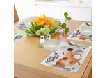 Tovagliette Abakuhaus Coffee Art, Sii Coraggioso E Audace Ispirazione Motivazione Natura Leone Selvaggio, Tiscjdeco In Tessuto Resistente Al Colore Per La Sala Da Pranzo E La Cucina, Siena Bianco Nero
