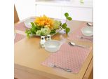 Tovagliette Asiatiche Abakuhaus, Motivo A Scala Con Semicerchi E Linee Elementi Geometrici Astratto Boho Tribal, Tiscjdeco In Tessuto Resistente Al Lavaggio Per La Sala Da Pranzo E La Cucina, Arancione Bianco