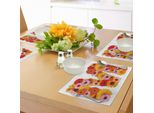 Abakuhaus Tovagliette Con La Lettera M, Alfabeto Floreale Con Gerbere Daisies Natural World Lingua Scritta Fogliame Estivo, Tiscjdeco In Tessuto Resistente Al Colore Per La Sala Da Pranzo E La Cucina, Multicolore