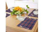 Tovagliette Abakuhaus, Stile Country Scozzese Tartan Vintage Con Motivo Geometrico, Tiscjdeco In Tessuto Resistente Al Lavaggio Per Sala Da Pranzo E Cucina, Multicolore