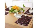 Abakuhaus Tovagliette, Design Cosmico Con Stelle Cadenti E Pois Colorati Alien Spacecrafts Cartoon, Tiscjdeco In Tessuto Resistente Al Lavaggio Per La Sala Da Pranzo E La Cucina, Multicolore