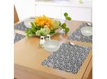 Tovagliette Abakuhaus Con Motivo Motociclistico, Design Monocromatico Retrò Chopper, Tema Avventura Cruising, Tiscjdeco In Tessuto Resistente Al Lavaggio Per Sala Da Pranzo E Cucina, Bianco E Nero