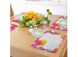 Abakuhaus Tovagliette Astratte, Cornice Con Acquerello Dai Colori Vivaci Che Sprigiona Creatività Artistica Stampa A Tema, Tiscjdeco In Tessuto Resistente Al Lavaggio Per Sala Da Pranzo E Cucina, Multicolore