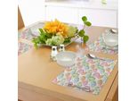 Tovagliette Abakuhaus Acquerellate, Grazioso Motivo A Cerchi Di Gommapiuma Spruzzati Con Diversi Aromi Su Sfondo Stellato, Tovaglietta Decorativa In Tessuto Resistente Al Lavaggio Per La Sala Da Pranzo E La Cucina, Multicolore