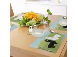 Abakuhaus Tovagliette Flamme, Alpaca Innamorati Sulle Montagne Fauna Argentina Animali Dai Colori Contrastanti, Tiscjdeco In Tessuto Resistente Ai Colori Per La Sala Da Pranzo E La Cucina, Multicolore