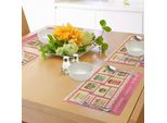 Abakuhaus Casa Dolce Casa, Felicità Assoluta Tovagliette, Collezione In Stile Retrò Con Diverse Case Bicicletta E Macchina Fotografica, Decorazioni Da Tavola In Tessuto Resistente Ai Colori Per La Sala Da Pranzo E La Cucina, Multicolore