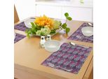 Abakuhaus Tovagliette Psichedeliche, Quadrati Geometrici Funky Con Look Grunge, Design Urbano Moderno, Graffiti Art, Tovagliette Decorative In Tessuto Resistente Ai Colori Per La Sala Da Pranzo E La Cucina, Multicolore