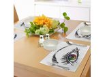 Tovagliette Abakuhaus, Bulbo Oculare Di Una Donna In Tanti Colori, Che Altrove Sembrano Disegni Digitali, Tiscjdeco In Tessuto Resistente Ai Colori Per La Sala Da Pranzo E La Cucina, Multicolore