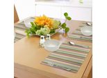 Tovagliette Abakuhaus A Strisce, Motivo Colorato Con Nastri Pastello, Illustrazione Astratta Orientata Verticalmente, Decorazione Da Tavola In Tessuto Resistente Al Lavaggio Per La Sala Da Pranzo E La Cucina, Multicolore