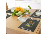 Tovagliette Abakuhaus, La Migliore Citazione Della Nonna Con Lettere Colorate Che Disegnano Stelle Su Sfondo Grigio, Decorazione Da Tavola In Tessuto Resistente Al Lavaggio Per La Sala Da Pranzo E La Cucina, Multicolore