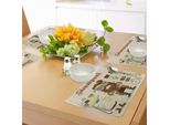 Tovagliette Abakuhaus Steampunk, Personaggi Maschili In Stile Cartone Animato Ed Elementi Meccanici Vintage Hipster Gentleman, Tiscjdeco In Tessuto Resistente Ai Colori Per La Sala Da Pranzo E La Cucina, Multicolore
