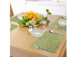 Tovagliette Abakuhaus Con Motivi Floreali, Disegno Lineare Di Erbe E Fiori Botanici In Piena Fioritura, Decorazioni Da Tavola In Tessuto Resistente Allo Scolorimento Per La Sala Da Pranzo E La Cucina, Multicolore