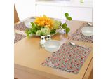 Abakuhaus Tovagliette Colorate, Sagome Di Fiori Dai Colori Vivaci, Decorazioni Da Giardino Ispirate Alla Natura Primaverile, Tovagliette Decorative In Tessuto Resistente Ai Colori Per La Sala Da Pranzo E La Cucina, Multicolore