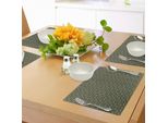 Abakuhaus Tovagliette Etniche, Motivi Astratti Con Dettagli Ondulati E Vorticosi Elementi Di Design Vintage Nazionali, Tiscjdeco In Tessuto Resistente Al Lavaggio Per La Sala Da Pranzo E La Cucina, Multicolore