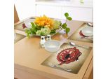 Tovagliette Da Cinema Abakuhaus, Vecchia Cinepresa Circondata Da Stelle Su Sfondo Grunge, Tovaglietta Decorativa In Tessuto Resistente Al Lavaggio Per Sala Da Pranzo E Cucina, Marrone Chiaro, Vermiglio, Nero.