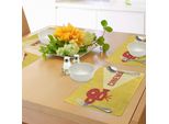Tovagliette Da Cinema Abakuhaus, Silhouette Proiettata Con Citazione Cinematografica E Simbolo Del Cinema Sullo Sfondo, Decorazione Da Tavola In Tessuto Resistente Al Lavaggio Per La Sala Da Pranzo E La Cucina, Corallo Scuro Giallo Beige