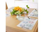 Abakuhaus Tovagliette Nautiche, Ancore Colorate Con Corde, Elementi Marini Disegnati A Mano In Modo Astratto, Icone Marittime, Decorazioni Da Tavola In Tessuto Resistente Al Lavaggio Per La Sala Da Pranzo E La Cucina, Multicolore