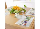 Tovagliette Abakuhaus Chloe, Con Allegra Scritta "Happy Birthday"" E Candeline, Design Femminile Per Feste Di Compleanno, Nome, Decorazioni Da Tavola In Tessuto Resistente Al Lavaggio Per Sala Da Pranzo E Cucina, Multicolore"
